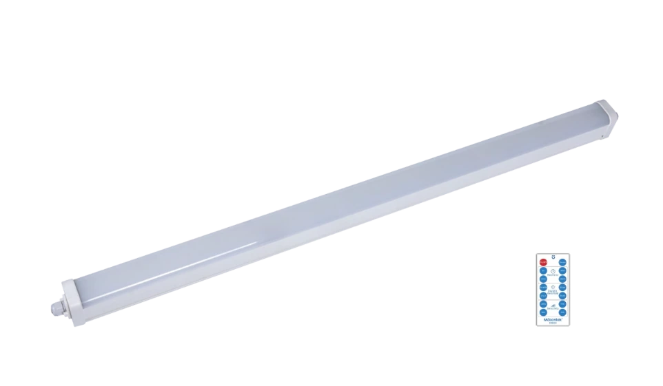 Luminaire LED étanche YALU en polycarbonate, vue de côté - cbk