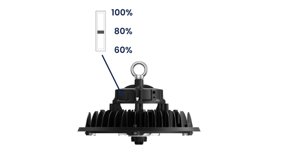 Sélecteur de puissance 60, 80 ou 100 % du highbay LED SOLARIS3 - CBK