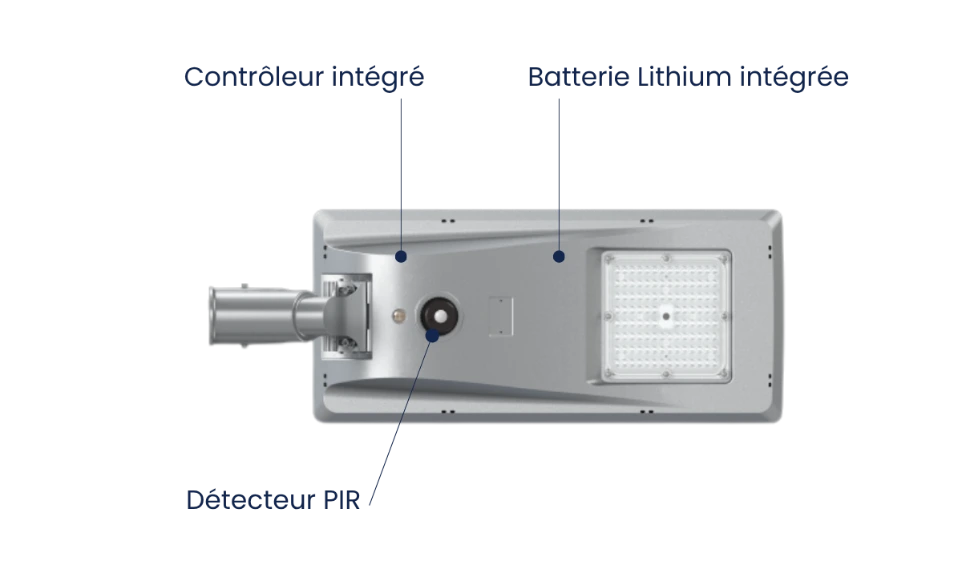 Détecteur PIR du lampadaire solaire hybride HELIOS - CBK